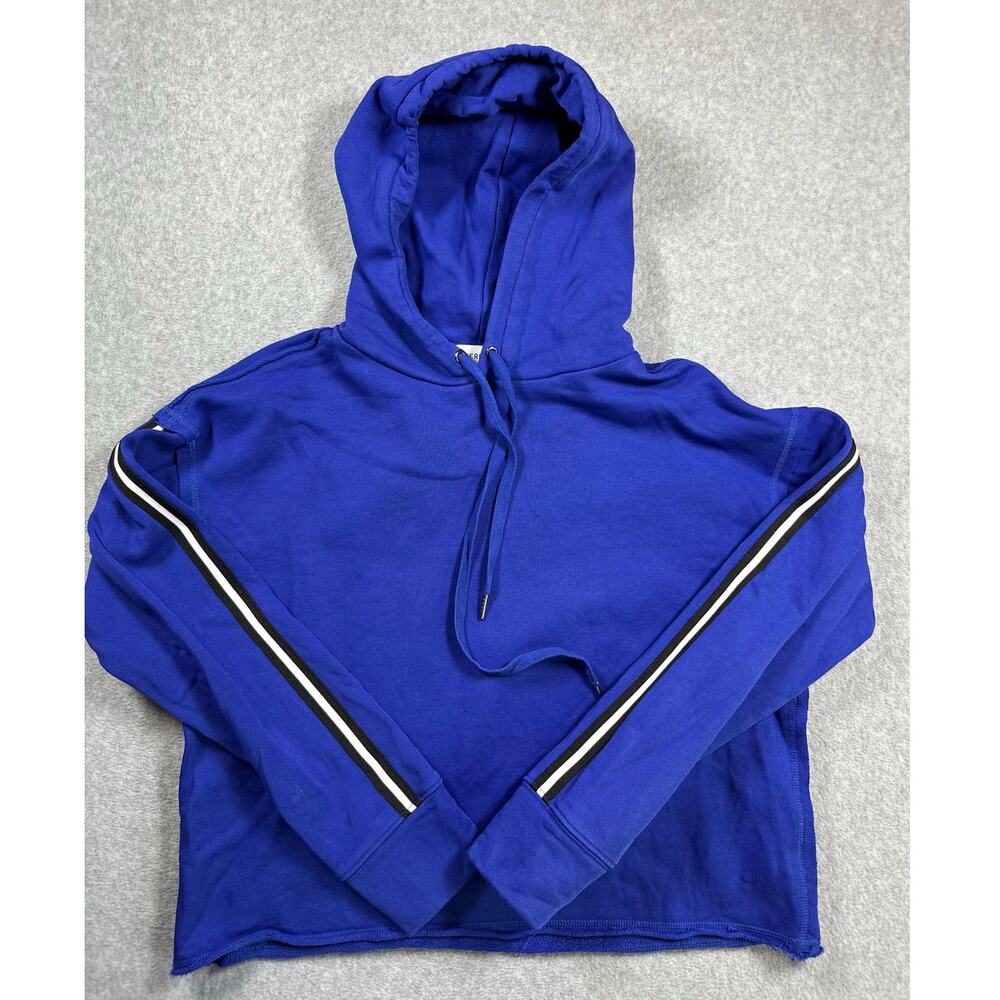 Evereve Cropped Hoodie Royal Blue Track Style Women's Medium